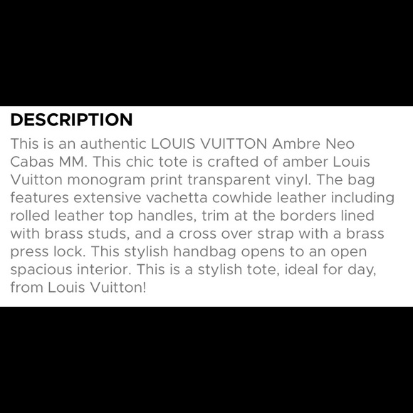 Louis Vuitton Ambre Neo Cabas MM - Picture 14 of 14